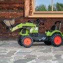 FALK FALK Traktor Claas Zielony na Pedały z Przyczepą + Klakson od 2 Lat.