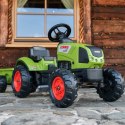 FALK FALK Traktor Claas Zielony na Pedały z Przyczepą + Klakson od 2 Lat.