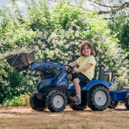 FALK FALK Traktor New Holland Niebieski na Pedały z Przyczepką od 3 Lat