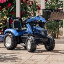 FALK FALK Traktor New Holland Niebieski na Pedały z Przyczepką od 3 Lat