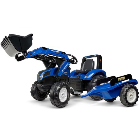 FALK FALK Traktor New Holland Niebieski na Pedały z Przyczepką od 3 Lat FALK FALK Traktor New Holland Niebieski na Pedały z Przyczepką od 3 Lat