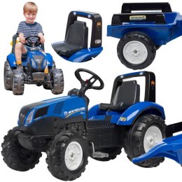 FALK FALK Traktor na Pedały New Holland Duży z Przyczepką od 3 lat