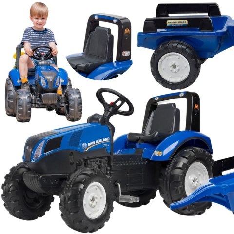 FALK FALK Traktor na Pedały New Holland Duży z Przyczepką od 3 lat FALK FALK Traktor na Pedały New Holland Duży z Przyczepką od 3 lat