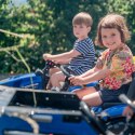 FALK FALK Traktor na Pedały New Holland Duży z Przyczepką od 3 lat