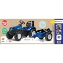 FALK FALK Traktor na Pedały New Holland Duży z Przyczepką od 3 lat