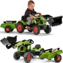 FALK Falk Traktor Claas z Przyczepą i Łyżką na pedały