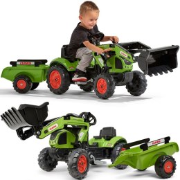 FALK Falk Traktor Claas z Przyczepą i Łyżką na pedały