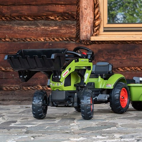 FALK Falk Traktor Claas z Przyczepą i Łyżką na pedały FALK Falk Traktor Claas z Przyczepą i Łyżką na pedały