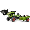FALK Falk Traktor Claas z Przyczepą i Łyżką na pedały