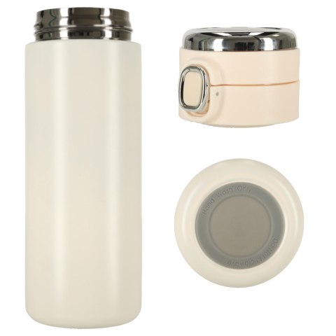 Kubek bidon termiczny z ustnikiem termos LED 420ml beżowy Kik Sp. z o. o. Sp. k. Kubek bidon termiczny z ustnikiem termos LED 420ml beżowy Kik Sp. z o. o. Sp. k.
