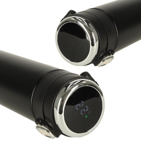 Kubek bidon termiczny z ustnikiem termos LED 420ml czarny Kik Sp. z o. o. Sp. k. Kubek bidon termiczny z ustnikiem termos LED 420ml czarny Kik Sp. z o. o. Sp. k.