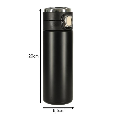 Kubek bidon termiczny z ustnikiem termos LED 420ml czarny Kik Sp. z o. o. Sp. k. Kubek bidon termiczny z ustnikiem termos LED 420ml czarny Kik Sp. z o. o. Sp. k.