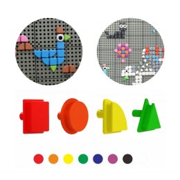 Masterkidz MASTERKIDZ Zestaw Kołeczki w kształcie figur geometrycznych 64szt do tablic STEM