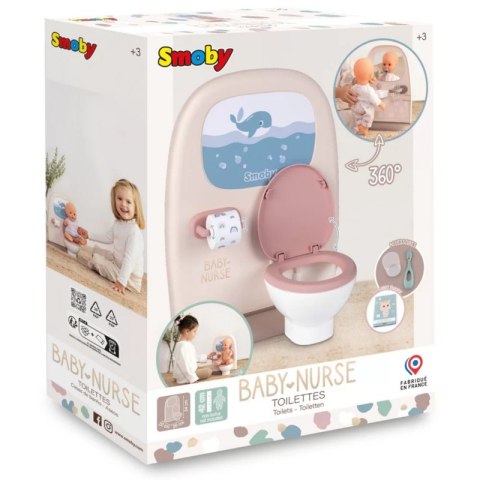 Smoby SMOBY Baby Nurse Dwustronna Toaleta Łazienka Dla Lalki z Akcesoriami Smoby SMOBY Baby Nurse Dwustronna Toaleta Łazienka Dla Lalki z Akcesoriami
