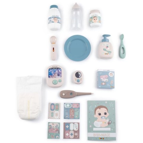 Smoby SMOBY Baby Nurse Elektroniczny Duży Kącik Opiekunki dla Lalki 19 akcesoriów Smoby SMOBY Baby Nurse Elektroniczny Duży Kącik Opiekunki dla Lalki 19 akcesoriów