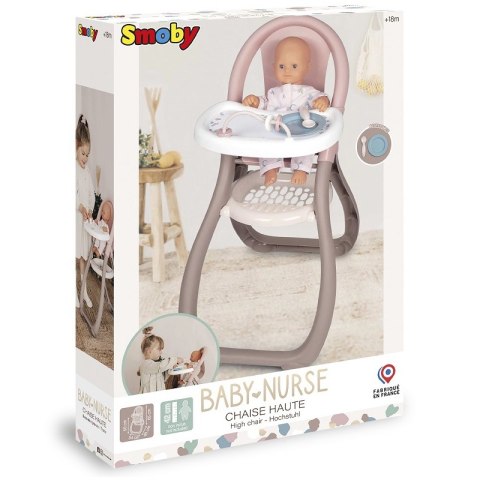 Smoby SMOBY Baby Nurse Krzesełko Do Karmienia dla Lalek Smoby SMOBY Baby Nurse Krzesełko Do Karmienia dla Lalek