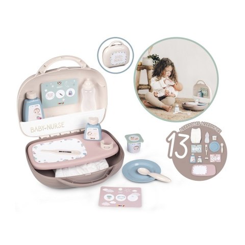 Smoby SMOBY Baby Nurse Walizeczka Opiekunki dla Lalki Smoby SMOBY Baby Nurse Walizeczka Opiekunki dla Lalki