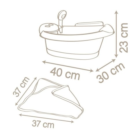 Smoby SMOBY Baby Nurse Wanienka z hydromasażem, prysznicem i światłem Smoby SMOBY Baby Nurse Wanienka z hydromasażem, prysznicem i światłem