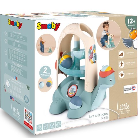 Smoby SMOBY LITTLE Żółw do Ciągnięcia ze Zjeżdżalnią dla Piłeczek 12m+ Smoby SMOBY LITTLE Żółw do Ciągnięcia ze Zjeżdżalnią dla Piłeczek 12m+