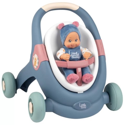 Smoby SMOBY Little Chodzik Pchacz 3w1 Wózek dla Dzieci + Lalka Bobas Smoby SMOBY Little Chodzik Pchacz 3w1 Wózek dla Dzieci + Lalka Bobas
