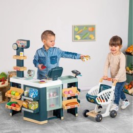 Smoby SMOBY Maximarket Wózek Elektroniczną Kasą ze Skanerem Waga i Lodówka