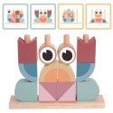 Tooky Toy TOOKY TOY Krab Układanka Drewniana Stosy Klocki Bloki Pastelowy