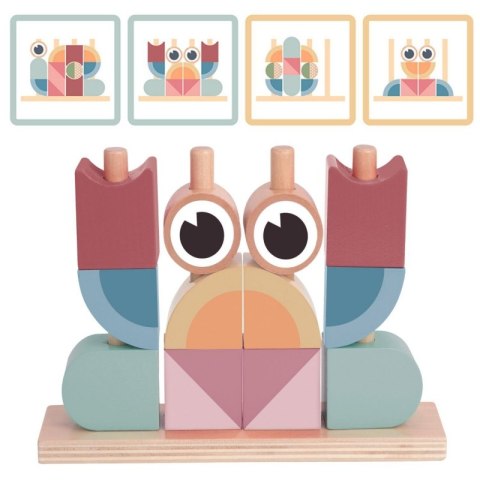 Tooky Toy TOOKY TOY Krab Układanka Drewniana Stosy Klocki Bloki Pastelowy Tooky Toy TOOKY TOY Krab Układanka Drewniana Stosy Klocki Bloki Pastelowy