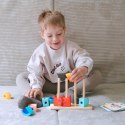 Tooky Toy TOOKY TOY Krab Układanka Drewniana Stosy Klocki Bloki Pastelowy