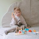 Tooky Toy TOOKY TOY Krab Układanka Drewniana Stosy Klocki Bloki Pastelowy