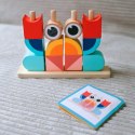 Tooky Toy TOOKY TOY Krab Układanka Drewniana Stosy Klocki Bloki Pastelowy
