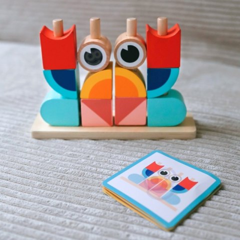 Tooky Toy TOOKY TOY Krab Układanka Drewniana Stosy Klocki Bloki Pastelowy Tooky Toy TOOKY TOY Krab Układanka Drewniana Stosy Klocki Bloki Pastelowy