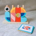 Tooky Toy TOOKY TOY Krab Układanka Drewniana Stosy Klocki Bloki Pastelowy