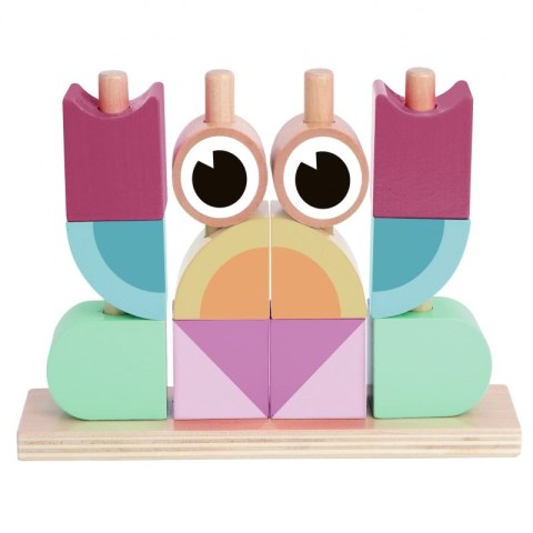 Tooky Toy TOOKY TOY Krab Układanka Drewniana Stosy Klocki Bloki Pastelowy Tooky Toy TOOKY TOY Krab Układanka Drewniana Stosy Klocki Bloki Pastelowy