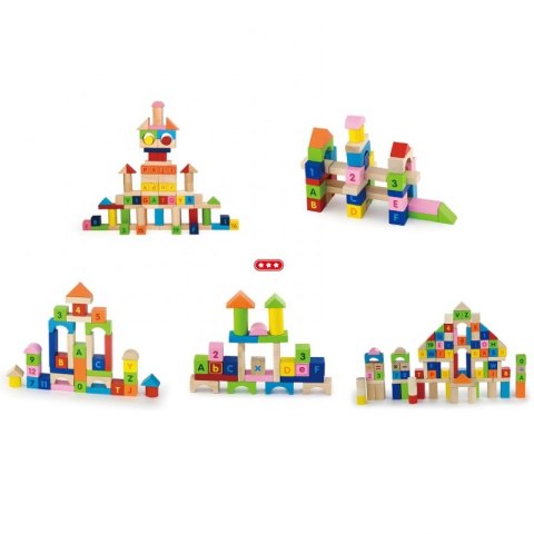 Viga Toys VIGA Klocki Drewniane Edukacyjne 100 elem. Cyferki Literki Viga Toys VIGA Klocki Drewniane Edukacyjne 100 elem. Cyferki Literki