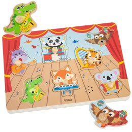 Viga Toys VIGA Puzzle Dźwiękowe Dopasuj Muzykujące Zwierzęta