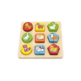 Viga Toys VIGA Puzzle Edukacyjne Drewniane Zwierzęta