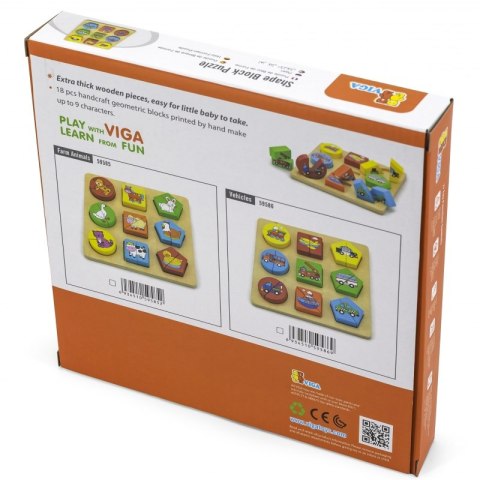 Viga Toys VIGA Puzzle Edukacyjne Drewniane Zwierzęta Viga Toys VIGA Puzzle Edukacyjne Drewniane Zwierzęta