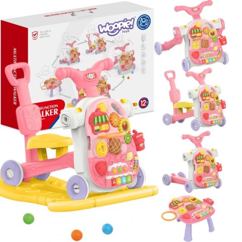 Woopie Baby WOOPIE BABY Chodzik 5w1 Multifunkcyjny Różowy 1+ Woopie Baby WOOPIE BABY Chodzik 5w1 Multifunkcyjny Różowy 1+