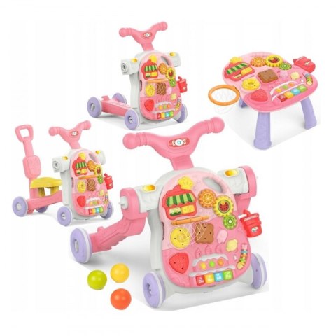 Woopie Baby WOOPIE BABY Chodzik 5w1 Multifunkcyjny Różowy 1+ Woopie Baby WOOPIE BABY Chodzik 5w1 Multifunkcyjny Różowy 1+