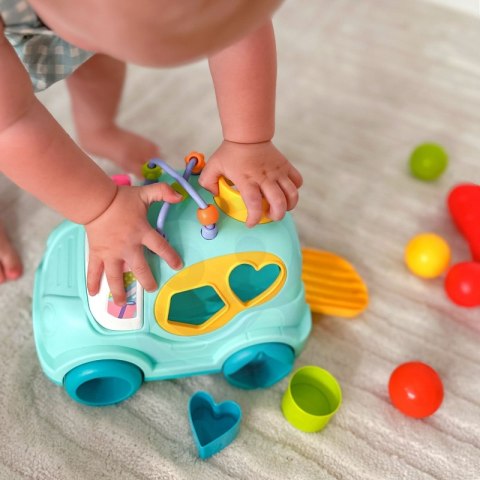 Woopie Baby WOOPIE BABY Interaktywny Samochodzik Muzyczny Sorter Montessori Niebieski Woopie Baby WOOPIE BABY Interaktywny Samochodzik Muzyczny Sorter Montessori Niebieski