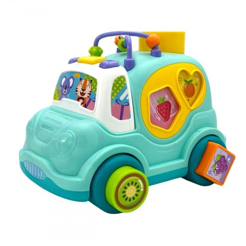 Woopie Baby WOOPIE BABY Interaktywny Samochodzik Muzyczny Sorter Montessori Niebieski Woopie Baby WOOPIE BABY Interaktywny Samochodzik Muzyczny Sorter Montessori Niebieski