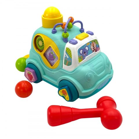 Woopie Baby WOOPIE BABY Interaktywny Samochodzik Muzyczny Sorter Montessori Niebieski Woopie Baby WOOPIE BABY Interaktywny Samochodzik Muzyczny Sorter Montessori Niebieski