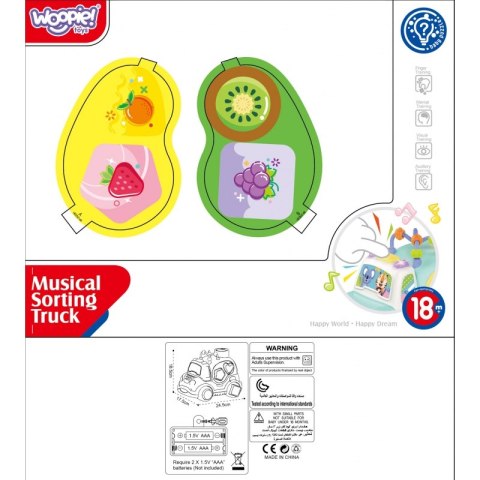 Woopie Baby WOOPIE BABY Interaktywny Samochodzik Muzyczny Sorter Montessori Niebieski Woopie Baby WOOPIE BABY Interaktywny Samochodzik Muzyczny Sorter Montessori Niebieski