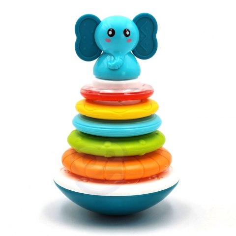 Woopie Baby WOOPIE BABY Piramida Wieża Interaktywna Słonik z Obręczami Grzechotka