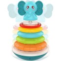 Woopie Baby WOOPIE BABY Piramida Wieża Interaktywna Słonik z Obręczami Grzechotka