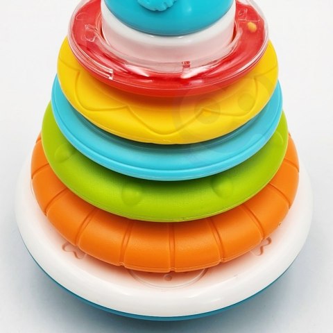 Woopie Baby WOOPIE BABY Piramida Wieża Interaktywna Słonik z Obręczami Grzechotka