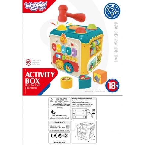 Woopie Baby WOOPIE BABY Wielofunkcyjna Kostka Aktywności Montessori 6w1 - 18m+ Woopie Baby WOOPIE BABY Wielofunkcyjna Kostka Aktywności Montessori 6w1 - 18m+