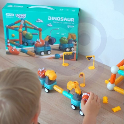 Woopie WOOPIE Klocki Magnetyczne Dinozaury Konstrukcyjne 84 el. Woopie WOOPIE Klocki Magnetyczne Dinozaury Konstrukcyjne 84 el.