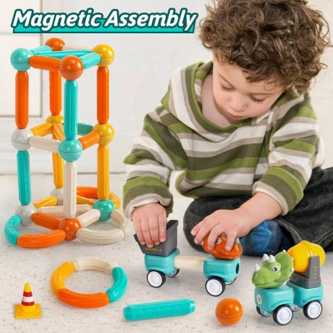 Woopie WOOPIE Klocki Magnetyczne Dinozaury Konstrukcyjne 84 el. Woopie WOOPIE Klocki Magnetyczne Dinozaury Konstrukcyjne 84 el.