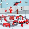 Woopie WOOPIE Kolejka Elektryczna Tor Samochodowy Straż Helikopter Auta 92 el.